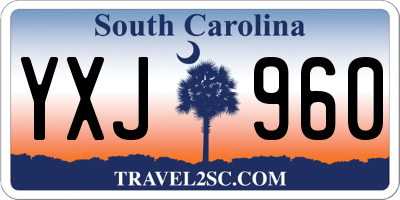 SC license plate YXJ960