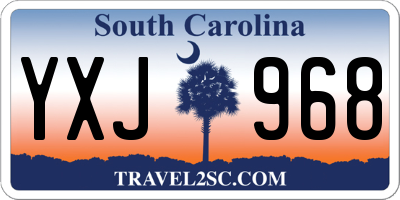 SC license plate YXJ968
