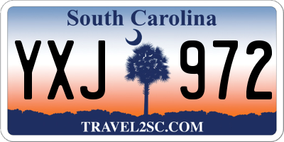 SC license plate YXJ972