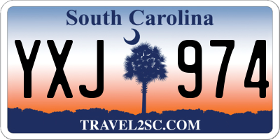 SC license plate YXJ974