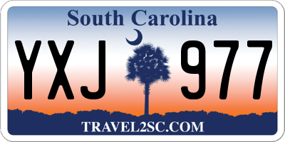 SC license plate YXJ977