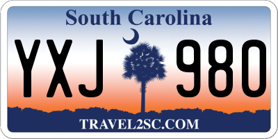 SC license plate YXJ980