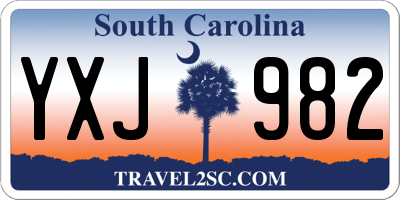 SC license plate YXJ982