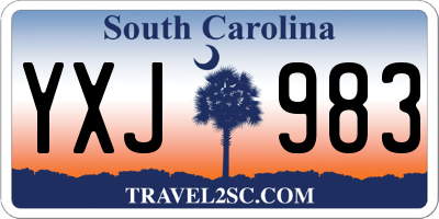 SC license plate YXJ983