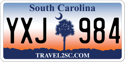 SC license plate YXJ984
