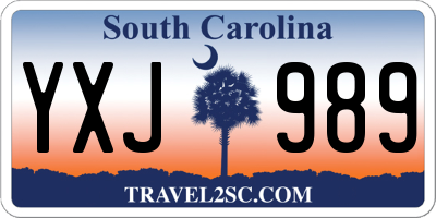 SC license plate YXJ989