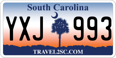 SC license plate YXJ993