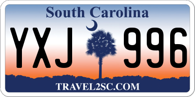 SC license plate YXJ996