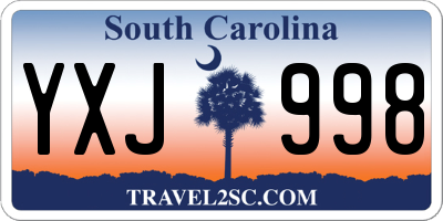 SC license plate YXJ998