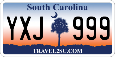 SC license plate YXJ999