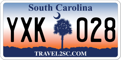 SC license plate YXK028