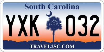 SC license plate YXK032