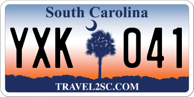 SC license plate YXK041