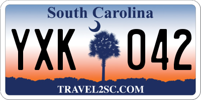 SC license plate YXK042
