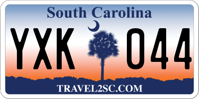 SC license plate YXK044