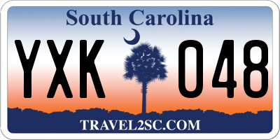 SC license plate YXK048