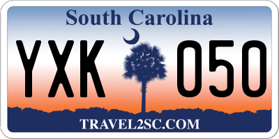 SC license plate YXK050