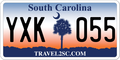 SC license plate YXK055