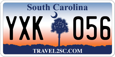 SC license plate YXK056