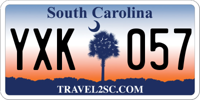 SC license plate YXK057