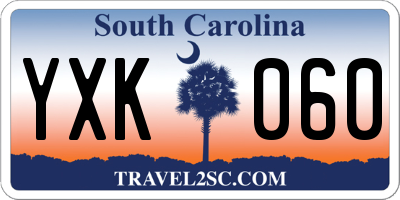 SC license plate YXK060