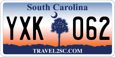 SC license plate YXK062