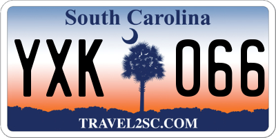 SC license plate YXK066