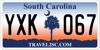 SC license plate YXK067