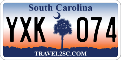 SC license plate YXK074