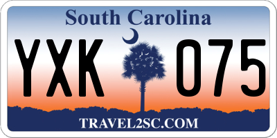 SC license plate YXK075