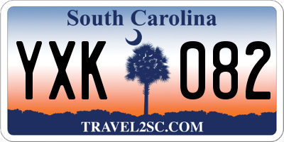 SC license plate YXK082