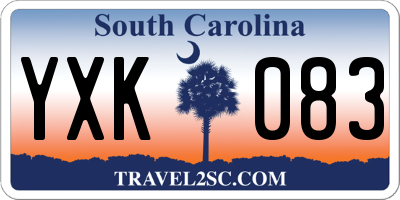 SC license plate YXK083