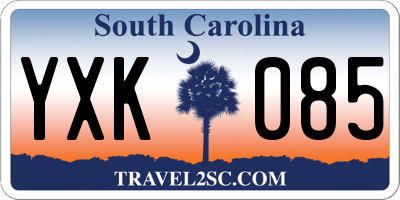 SC license plate YXK085