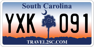 SC license plate YXK091