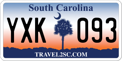 SC license plate YXK093