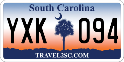 SC license plate YXK094