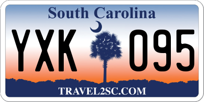 SC license plate YXK095