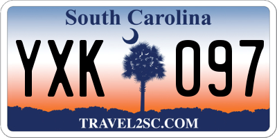 SC license plate YXK097