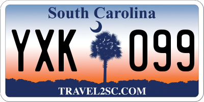 SC license plate YXK099