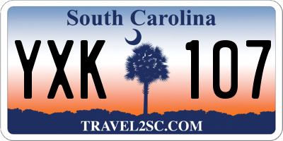 SC license plate YXK107