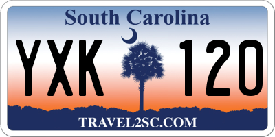 SC license plate YXK120
