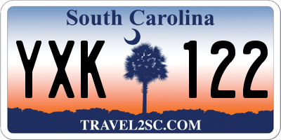 SC license plate YXK122