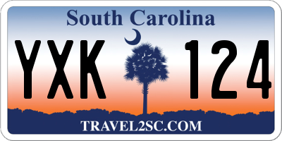 SC license plate YXK124