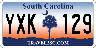 SC license plate YXK129