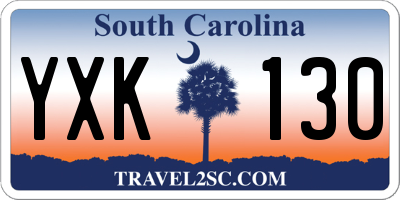 SC license plate YXK130