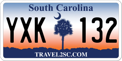 SC license plate YXK132
