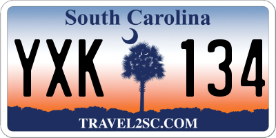 SC license plate YXK134