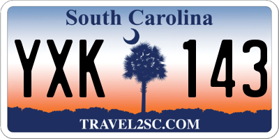 SC license plate YXK143