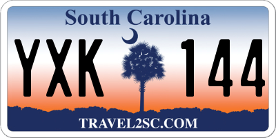 SC license plate YXK144
