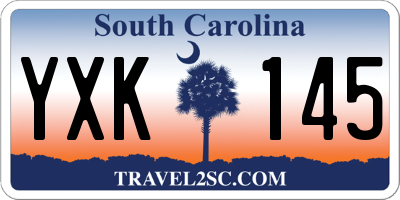 SC license plate YXK145
